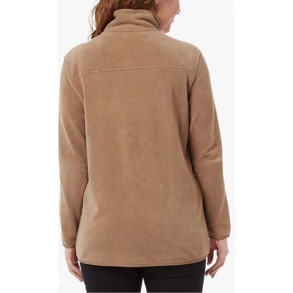 32 Degrees Heat Tan Fleece 1/4 Zip Pullover Sweatshirt Women’s Size Medium - Picture 2 of 6
